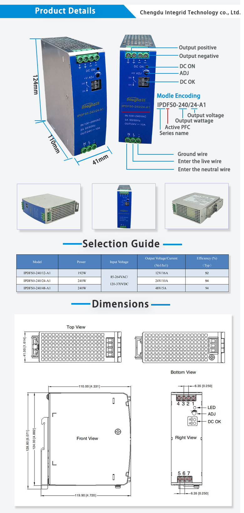 IPDFS0-120/xx-A1 AC-DC converter product detail