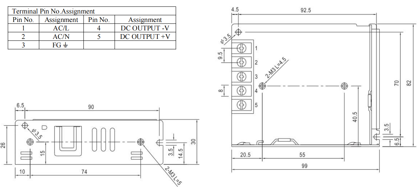 IPAS0-50/xx-A1 Dimensions