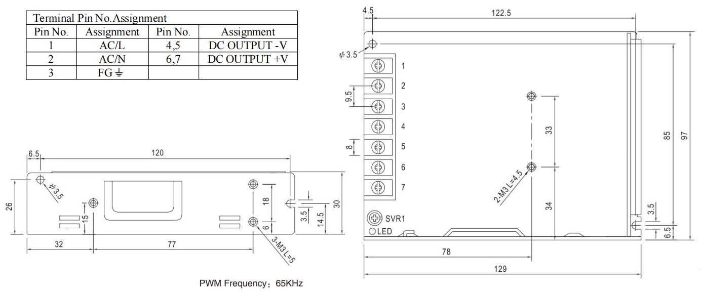 IPAS0-100/xx-A1 Dimensions